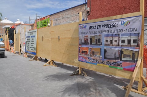 Socialización de la obra de remodelación de fachadas. Se invierten ocho millones de pesos en la fase final del hermoseamiento del Paseo Independencia, que se espera quede terminado en octubre.