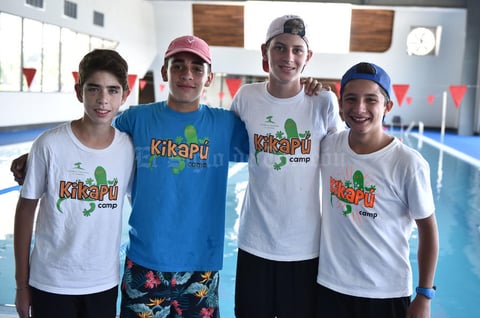 31072019 VACACIONES EN EL CAMP.  Adib, Sebastián, Youp y Luis Jorge.