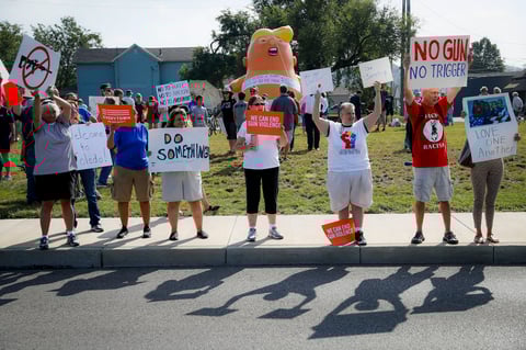 Por la mañana, el presidente estadounidense visitó a los heridos en el tiroteo ocurrido el domingo en Dayton (Ohio), en el que murieron nueve personas.