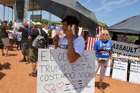 Protestas en Washington Park.