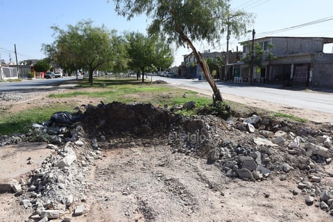 En la colonia Rincón la Merced, las fugas se reparan, pero las zonas se dejan destruidas. Así permanece el estado del área verde.