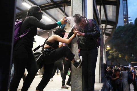 Agresiones y daños tras marcha feminista en CDMX