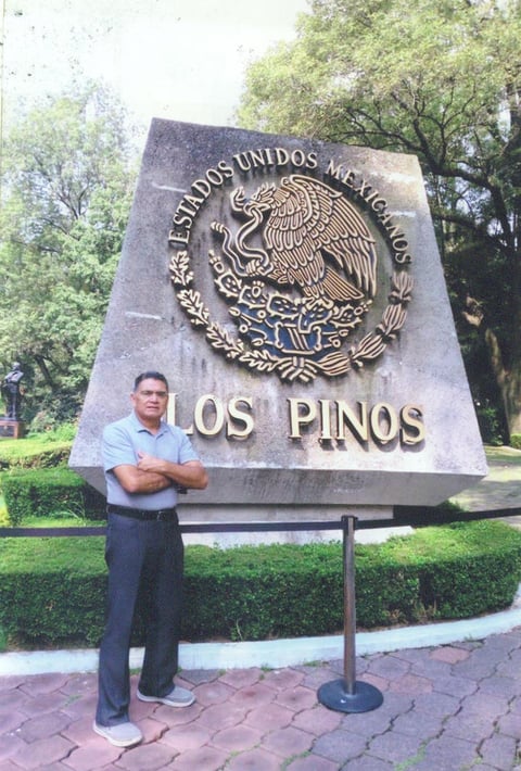 18082019 DE VIAJE.  Miguel Gómez Chavero en Los Pinos en  CDMX.