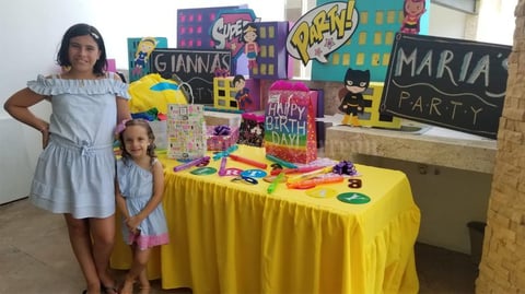 19082019 CELEBRACIóN AL DOBLE.  Gianna y María festejaron sus cumpleaños con una alegre fiesta familiar.