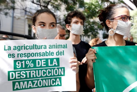 Jóvenes salieron a las calles a expresar su preocupación.