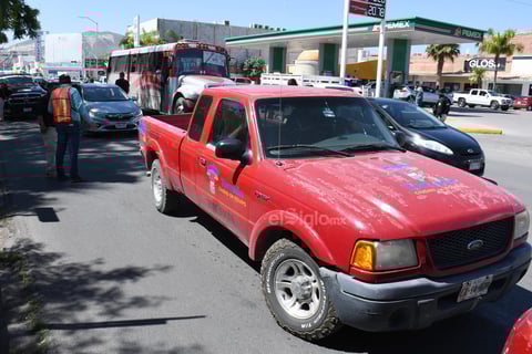 El filtro de revisión se instaló por la calzada Cuauhtémoc frente al Bosque Venustiano Carranza.