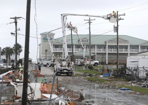 Un tornado afectó Emerald Isle en Carolina del Norte.