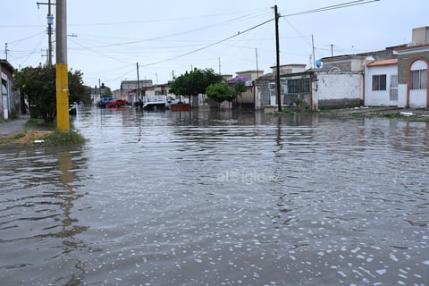 Se acumuló el agua de lluvia.
