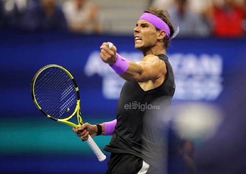 US Open Tennis

Rafael Nadal, of Spain, reacts after scoring a point against Daniil Medvedev, of Russia, during the men's singles final of the U.S. Open tennis championships Sunday, Sept. 8, 2019, in New York. (AP Photo/Charles Krupa)