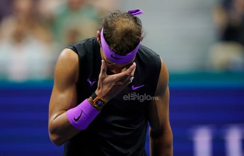 US Open Tennis

Rafael Nadal, of Spain, reacts after losing a point to Daniil Medvedev, of Russia, during the men's singles final of the U.S. Open tennis championships Sunday, Sept. 8, 2019, in New York. (AP Photo/Eduardo Munoz Alvarez)