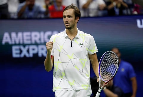 US Open Tennis

Daniil Medvedev, of Russia, reacts after winning the fourth set against Rafael Nadal, of Spain, during the men's singles final of the U.S. Open tennis championships Sunday, Sept. 8, 2019, in New York. (AP Photo/Adam Hunger)