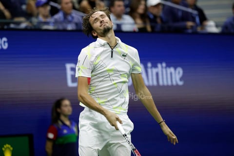 US Open Tennis

Daniil Medvedev, of Russia, reacts after losing a point to Rafael Nadal, of Spain, during the men's singles final of the U.S. Open tennis championships Sunday, Sept. 8, 2019, in New York. (AP Photo/Adam Hunger)