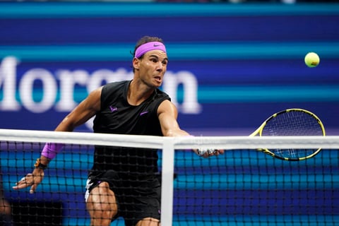 US Open Tennis

Rafael Nadal, of Spain, returns a shot to Daniil Medvedev, of Russia, during the men's singles final of the U.S. Open tennis championships Sunday, Sept. 8, 2019, in New York. (AP Photo/Eduardo Munoz Alvarez)