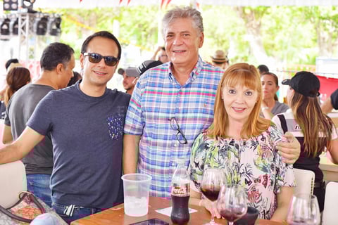 Virgilio Landa, Abelino Tamez y Angélica Urdiales