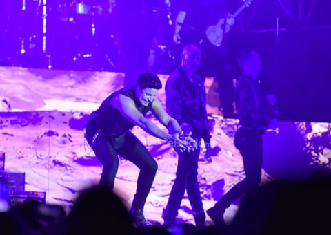 Su público lo aclamó durante todo el show.
