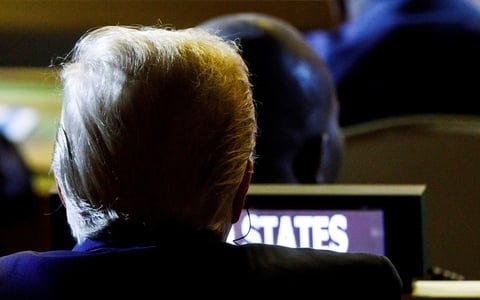 Trump no intervino en la cumbre.