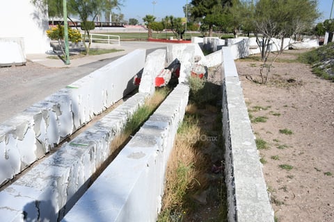 Retirado. Los trabajos del retiro de la obra fueron realizados por Constructora Regional de La Laguna (Corela) el 9 de marzo de 2017.