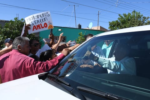 En Matamoros, fue recibido el presidente.