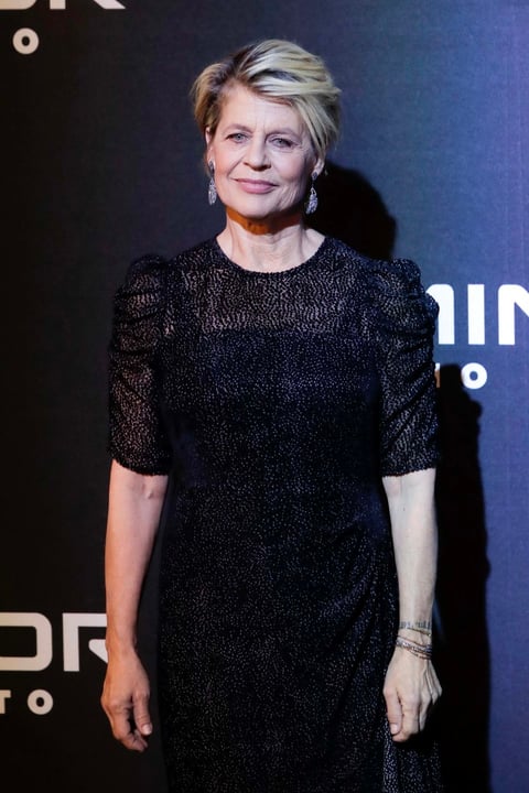 Linda Hamilton,  Sarah Connor, Diego Boneta y  Tim Miller desfilaron 