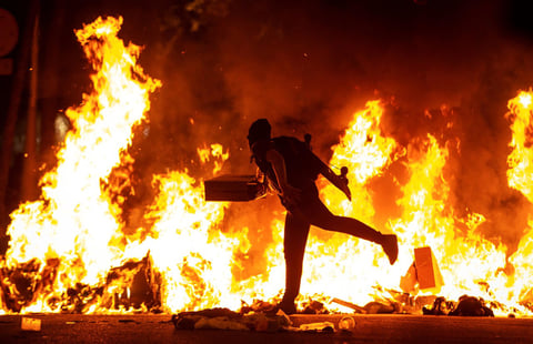 Siguen las protestas en Cataluña.