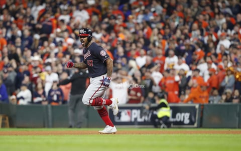 Washington Nationals at Houston Astros


Houston (United States), 31/10/2019.- Washington Nationals batter Howie Kendrickcircles the bases after hitting a two-run home run against the Houston Astros in the top of the seventh inning of their MLB 2019 World Series game seven at Minute Maid Park in Houston, Texas, USA, 30 October 2019. The best-of-seven series is tied 3-3 and game seven will decide the series winner. (Estados Unidos) EFE/EPA/JOHN G. MABANGLO

DEP Béisbol TEXAS HOUSTON USA BASEBALL MLB WORLD SERIES United States