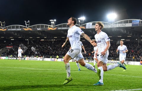 LASK vs PSV Eindhoven


Linz (Austria), 07/11/2019.- LASK'S Dominik Frieser (L) and LASK'S Marko Raguz (R) celebrate during the UEFA Europa League group D soccer match between LASK Linz and PSV Eindhoven in Linz, Austria, 07 November 2019. EFE/EPA/CHRISTIAN BRUNA

DEP Fútbol Linz AUSTRIA SOCCER UEFA EUROPA LEAGUE Austria