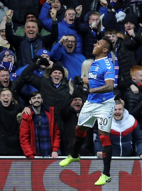Glasgow Rangers vs FC Porto


Glasgow (United Kingdom), 07/11/2019.- Alfredo Morelos of Glasgow Rangers celebrates after scoring the 1-0 lead during the UEFA Europa League Group G match between Glasgow Rangers and FC Porto in Glasgow, Britain, 07 November 2019. (Reino Unido) EFE/EPA/ROBERT PERRY

DEP Fútbol Glasgow BRITAIN SOCCER UEFA EUROPA LEAGUE United Kingdom