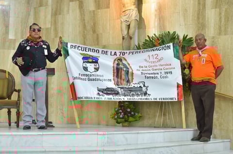 Recuerdo. Los trabajadores del ferrocarril recuerdan que la tradición de venerar a la Virgen data de 1949. Además de que en 1907 se dio la gesta heroica del maquinista Jesús García Corona, cerca del municipio de Nacozari en Sonora.