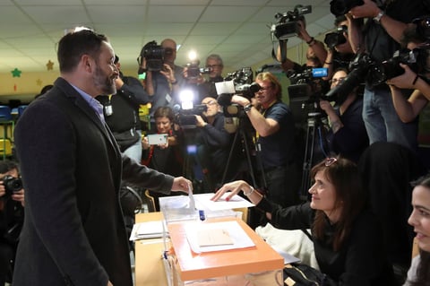 El líder de Vox, Santiago Abascal.