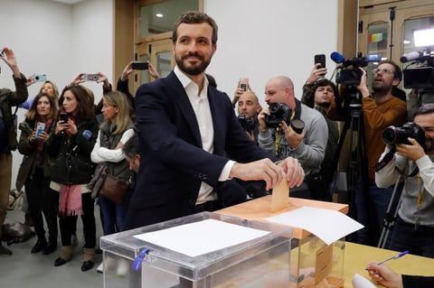 El presidente del Partido Popular, Pablo Casado.