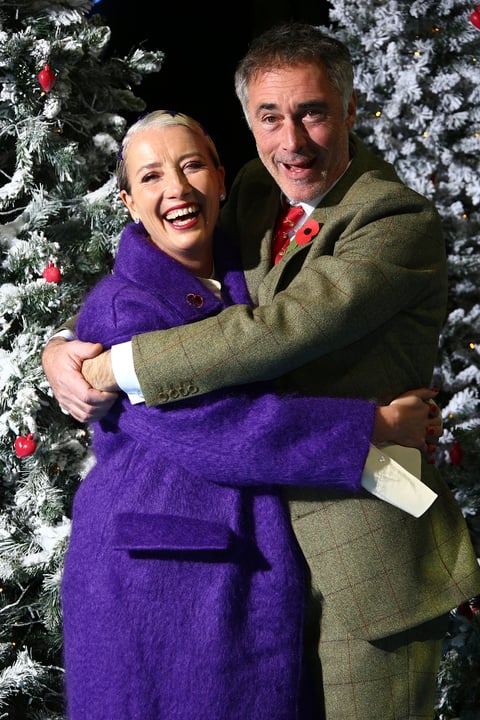 Emma Thompson y husband Greg Wise.