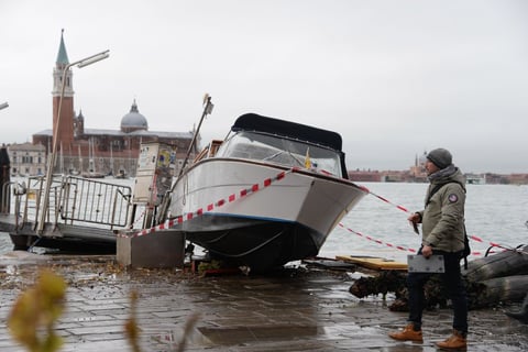 El fenómeno del 'agua alta' en Venecia continuará durante toda la semana