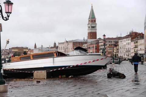 El fenómeno del 'agua alta' en Venecia continuará durante toda la semana