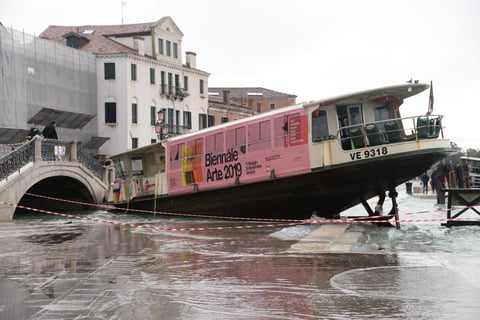 El fenómeno del 'agua alta' en Venecia continuará durante toda la semana