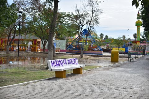 Realizaron pintas en la Alameda.
