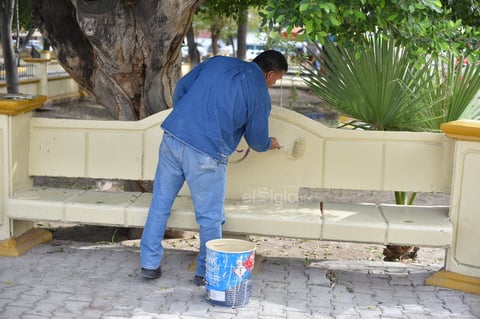 Trabajaron en restaurar los daños.