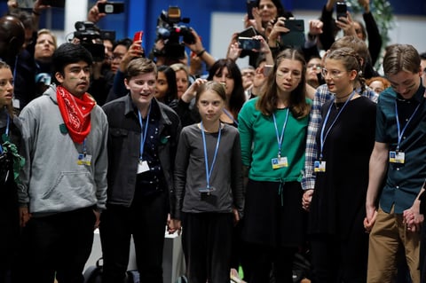 Greta Thunberg estuvo en la Cumbre del Clima de Madrid.