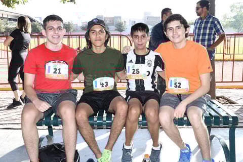 07122019 CARRERA DEPORTIVA.  Fernando, Alejandro, Jesús y José Luis.