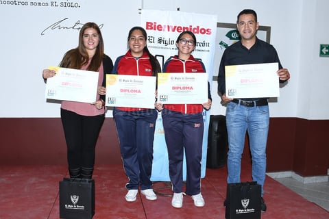 11122019 PARTICIPAN EN LEEMOS.  Marisol, Galilea, Jimena y Ricardo.