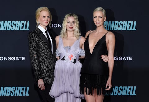 Nicole Kidman, Margot Robbie y Charlize Theron.