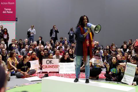 Los participantes reivindicaron más acciones urgentes y definitivas contra la emergencia climática.