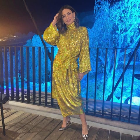 Vestidazo. Con un atuendo dorado Ana Brenda impactó a fans.