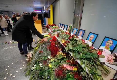 Acudieron al Boryspil International Airport en Kiev.