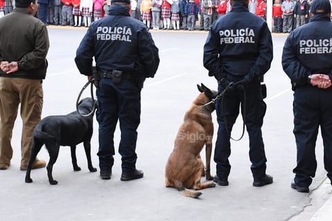 Participaron Adelaido Flores, coordinador en la Región Laguna de la Secretaría de Seguridad Pública y la Unidad Canina de la Policía Federal.