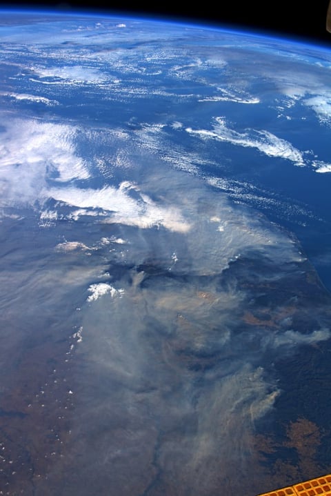 Así se ven los incendios, desde la Estación Espacial Internacional.