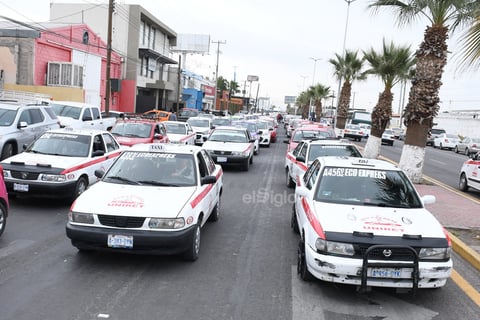 Fueron taxistas los que se manifestaron.