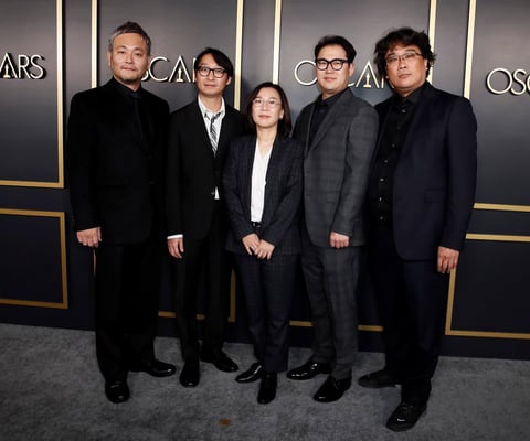 Ha-jun Lee, Yang Jin-mo, Kwak Sin-ae,  Jin Won Han y Bong Joon-ho.