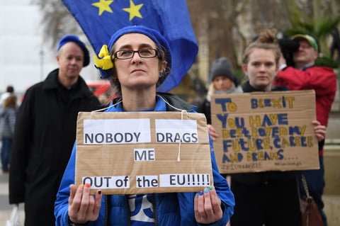 También se registraron demostraciones en contra del 'brexit'.