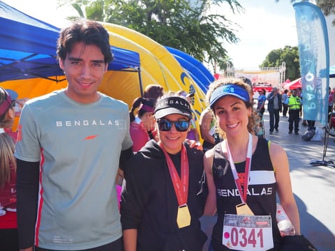Daniel, Mari Carmen y Mané.