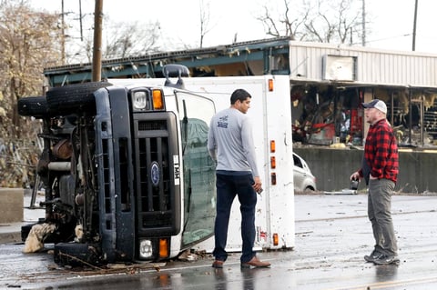 Los tornados ocurrieron en Tennessee.